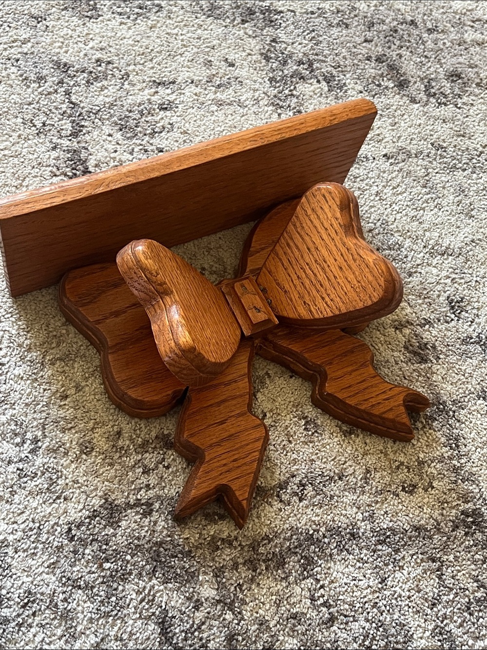 Cottages Wooden Bow Wall Shelf - Brown Decorative Home Accent
